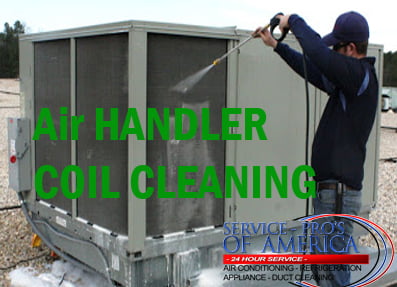 heat pump coil clenaing air handler cleaning 