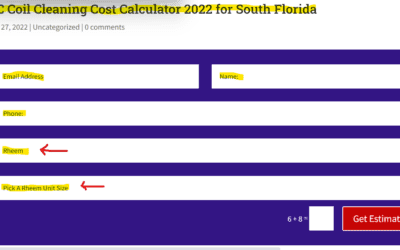 AC Coil Cleaning Cost Calculator 2022 for South Florida